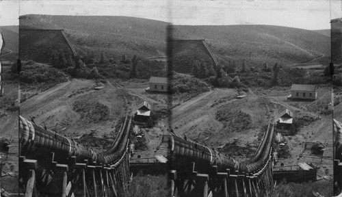 Irrigating Flume, Natches Canal, Yakima Valley. Wash