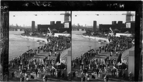 On Northerly Island, N. Past Enchanted Island toward Electrical Group, A Century of Progress, Chicago, 1933