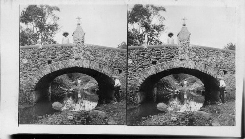 Where the brook runs under the old stone bridge - roadside near Amatlan. Mexico