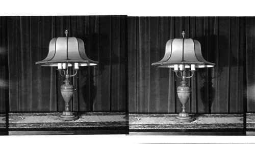 [Table & lamps]