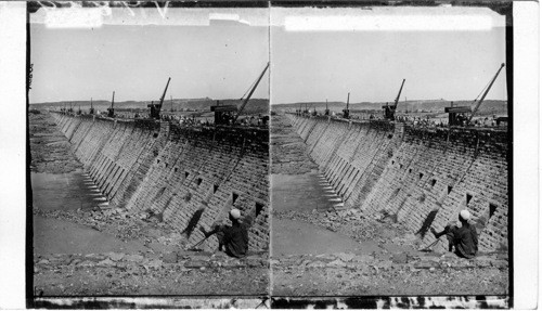 The Great Dam across the Nile at Assuan - the most Gigantic Masonry of Modern times, Egypt