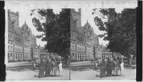 Cruickshank Road. E.S.E. past Municipal Buildig to Victoria Terminus, Bombay, India