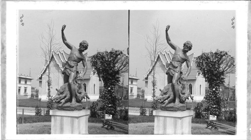 Marble Statue in the French Gardens, St. Louis World's Fair