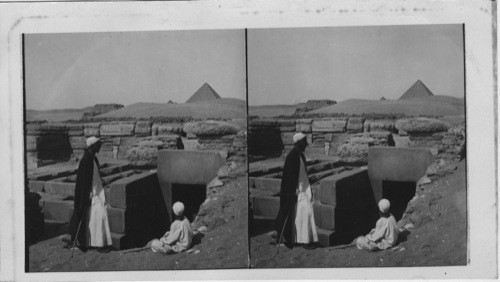 A Glimpse of the Entrance to Cleopatras Temple near the Sphinx