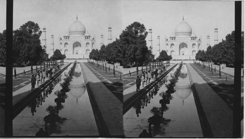 North from Taj Gate to the Taj Mahal - Agra. India