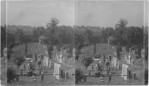 Sleepy Hollow Cemetery and church, and grave of Washington Irvington [Irving]. Tarrytown , N.Y