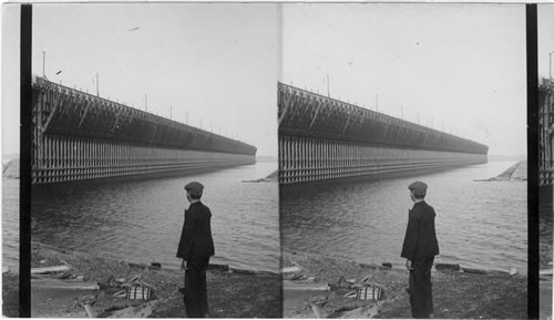 Chicago and North Western Ave. Docks No. 6 - looking N.E.N. Escanaba, Mich