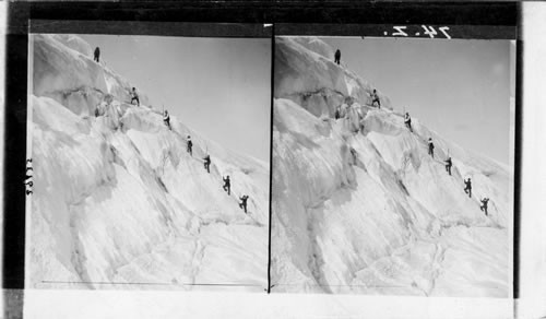 Hazardous Ascent of Glaciers Flanking Mt. Rainier, Wash