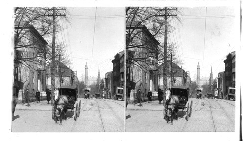 Cardinal Gibbons Home (left foreground) on N. Charles St., Baltimore, MD