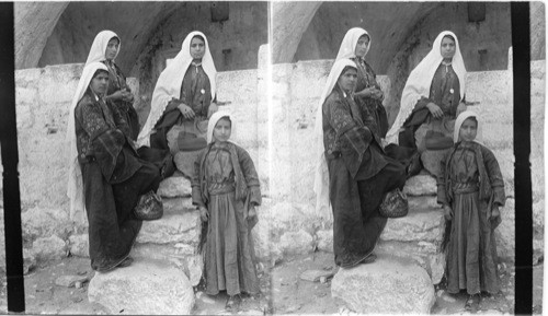 Girls from Bethlehem of Judea. Palestine