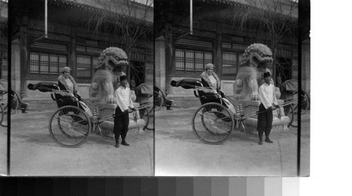 Tourist in Rickshaw, China