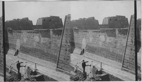 Wall of Temple of Ramses III. Medinet Habu. Thebes. Egypt