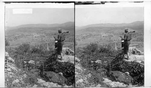 Prosperons hill country of Ephoaim, northwest over Ain Yebrud from near Bethel, Palestine