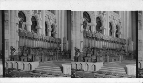 Choir stalls in St. John the Divine Cathedral at 110th St. and Amsterdam Ave., N.Y. City