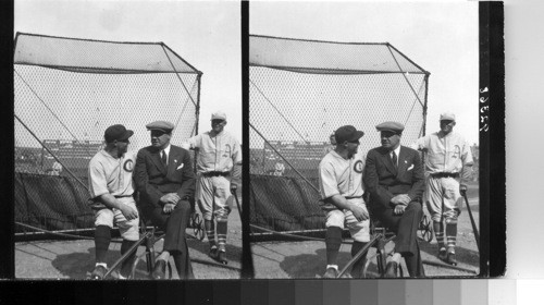 [Babe Ruth, c. 1929 (seated with Hack Wilson of Chicago Cubs).]