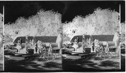 At the public well - natives with their water-skins and jars, Baroda, India