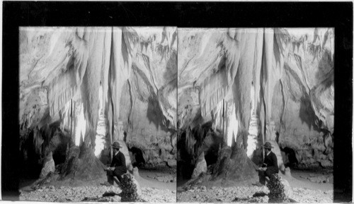 The beautiful draperies (still growing) in the papoose room, Carlsbad caverns national park, new Mexico