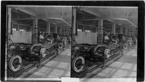 Assembling Room, Chassis and Motors, Automobile Plant, Detroit, Mich