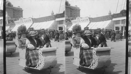 Wheel chair party in Easter Parade in Atlantic, N. Jersey