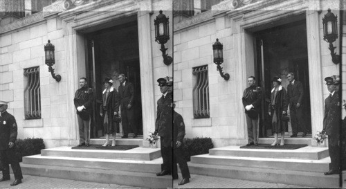 Mrs. Lindberg calling on Mr. & Mrs. Coolidge at the Temporary White House, Wash., D.C