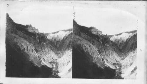 Grand Canyon of Yellowstone from Crest of Lower Falls. Yellowstone National Park