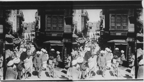 In the crowded native quarter of Lahore. India