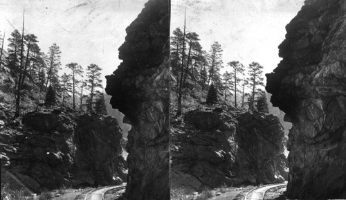 "Mother Grundy" chiseled by Time from the Canyon's Wall - Clear Creek Canyon, Colo. OK Destroyed by Brigandi 10/29/86 RM]