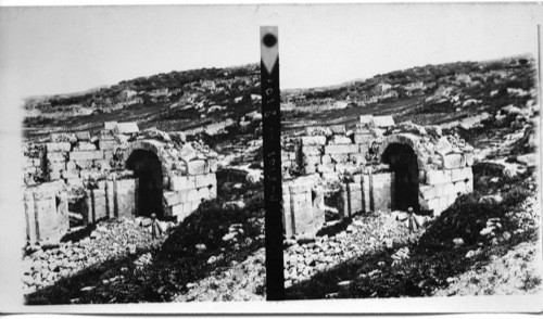 Old Temple of Crusaders Erected 12th Century on More Ancient Ruins at Annwas (Emmdus), Palestine