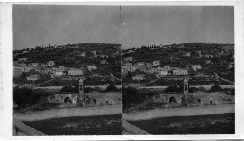 Nazareth Greek Church in foreground. Palestine