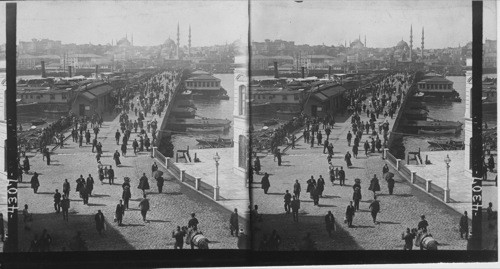 The new Outer Bridge and Stamboul from Galata, Constantinople