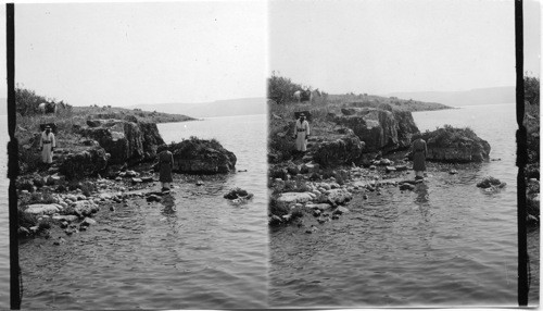 N. Shores of lake Tiberas. Bethsaida. Palestine, Asia