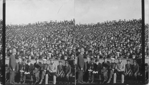 Crowds at an American League Ball game. Boston, Mass