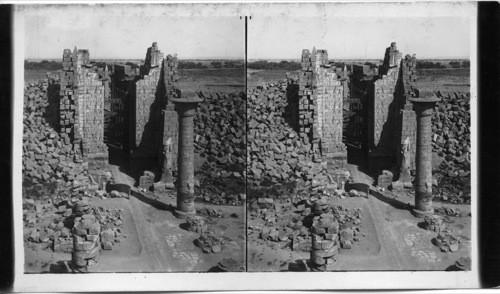 The Great Court of the Karnak Temple from First Pylon, Thebes, Egypt