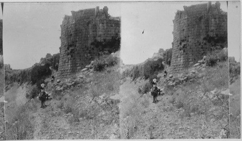 The Great Towers outside of Subeibeh Castle, Mt. Hermon. Syria