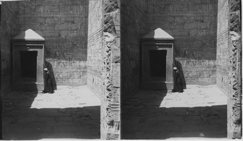 Original Shrine of Horus in temple of Edfu, Egypt