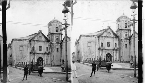 Old Church of St. Augustine, established 1563, oldest church in Manila. Philippine Islands