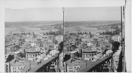 European quarter, Golden Horn, and Stanboul, N. E. from Galata. Turkey