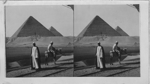 The Pyramids of Gizeh from the Tramway Looking S.W. Egypt