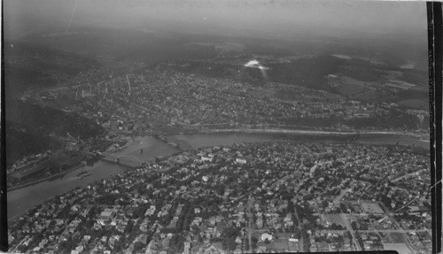 Airplane View of Oil City, Pa