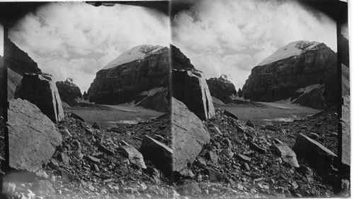 Mt. Lefroy and the Rock Cargo of Victoria Glacier. Canadian Rockies. Alberta? Can. Rocky Mts. Park