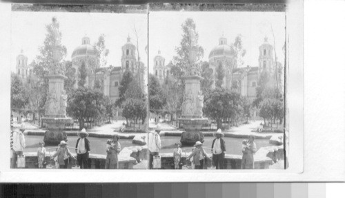 Plaza and Church of Santa Domingo. City of Mexico, Mex