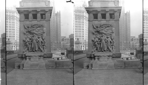 "Pylon" at Michigan Avenue Bridge, Chicago, Ill. Regeneration