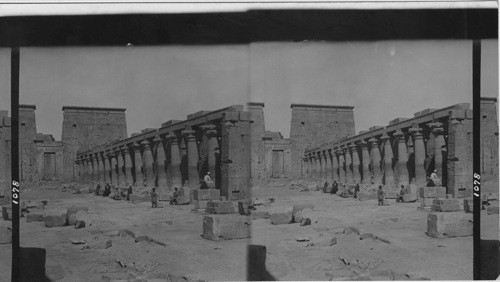 The East colonnade, Temple of Isis, Philae, Egypt