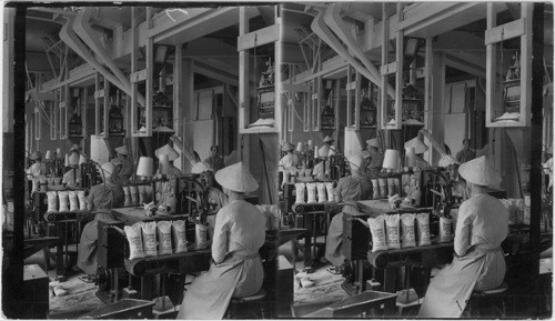 Filling Bags of Salt, St. Clair, Mich