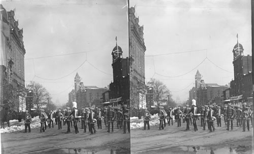 Inaugural Paraders on Penn. Ave