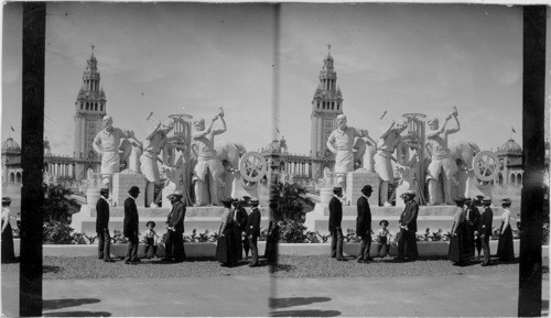 Bang! Bang! Bang! goes the hammer on the anvil, Pan American Exposition