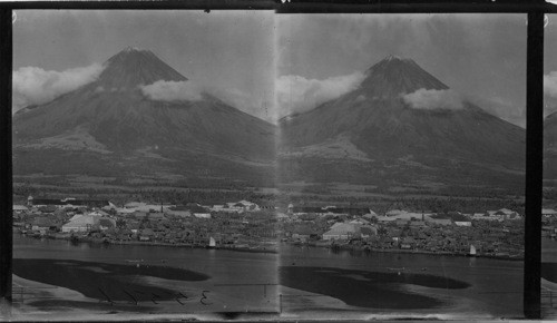 Mayon and Town of Legaspi [Legazpi], Philippines