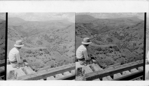 Looking north from the Las Tutas R.R. Bridge near Barrancas Station, State of Jalisco, Mex