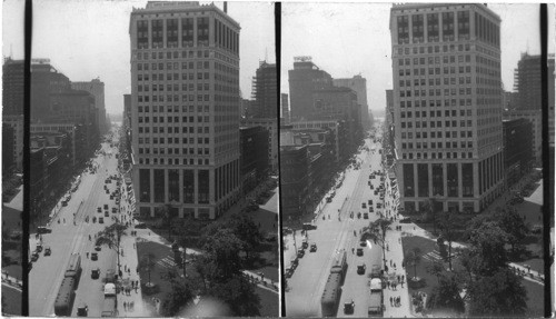 South from Fyfe Bldg. (at Woodard & Adams) along Woodard Ave. - Detroit's important business street, Detroit, Mich