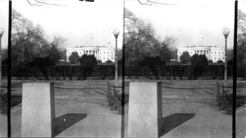 Zero Milestone and South Portico of the White House, Wash. D.C